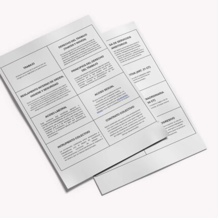 Flashcards de definiciones Derecho Laboral